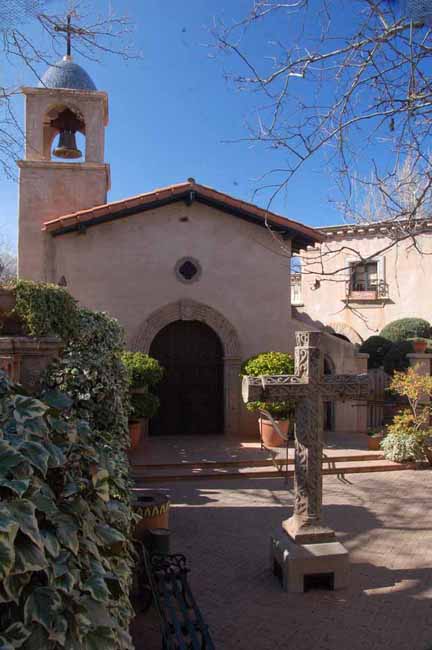 the wedding chapel at Tlaqupaque Shopping Plaza